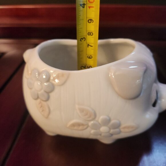 Ardco Fine Quality Ceramic Pig Planter With Floral Design Made In Japan - Picture 8 of 8